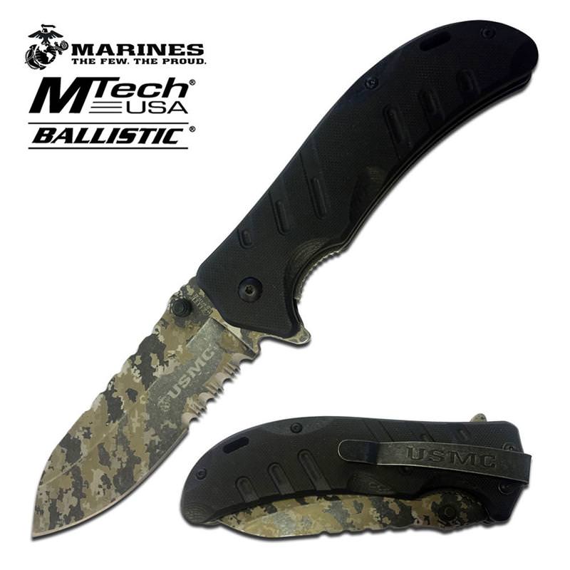 US Marines The Few The Proud Spring Assisted Folding Knife - Tophatter's Army Products & Self Defense Collectible Weapons - Tophatter Daily Deals